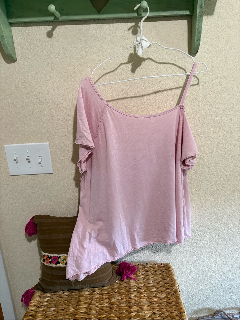 We The Free Light Pink Off-Shoulder Top